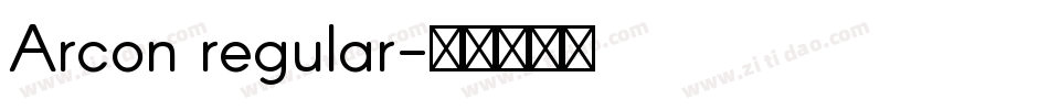 Arcon regular字体转换